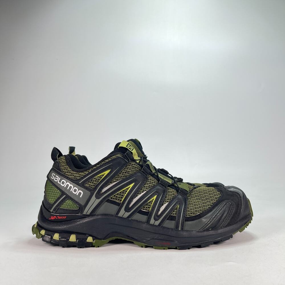 Salomon XA Pro 3D Green Black Outdoor Trail Running Shoes 392519 Men's Size 8